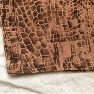 Snakeskin Print Short Pencil Skirt